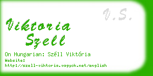 viktoria szell business card
